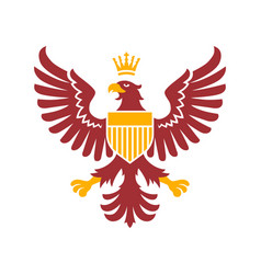 Red Coat Of Arms Eagle With Gold Crown