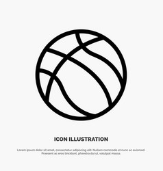 Ball Basketball Nba Sport Line Icon