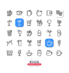 Drink Outline Icons