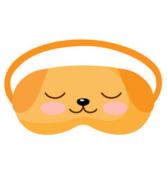 Children Sleep Mask Dog On White Background Face