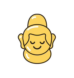 Flat Golden Indian Buddha