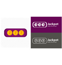 Jackpot Casino Slot Isolated Flat Casino Slot