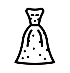 Jewel Bride Dress Line Icon