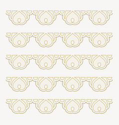 Lace Heart Pattern Brush Gold Feminine Border