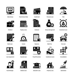 Personal Loans Solid Icons Pack