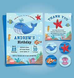 Underwater Sea Nautical Theme Birthday Invitation