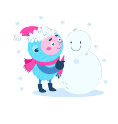 A Fabulous Yeti In Christmas Hat And Scarf Makes