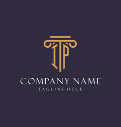 Ip Monogram Initials Design For Law Firm Lawyer