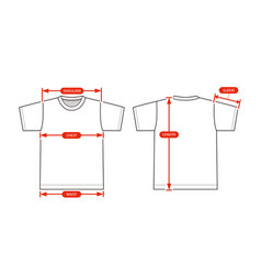 Clothing Size Chart Shortsleeve Tshirt