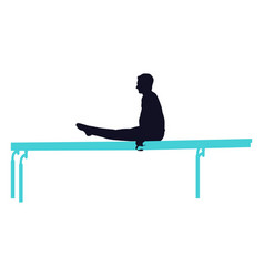 Gymnast Exercise Man Parallel Bar Silhouette