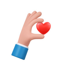 3d Hand Holding Heart