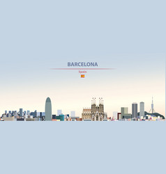 Barcelona City Skyline