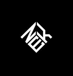 Nek Letter Logo Design On Black Background