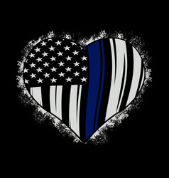 Thin Blue Line - Love Us Police Flag - Usa Flag