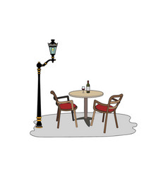 A Table Under Lamppost