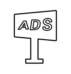 Advertising Billboard Icon Line Outline Design