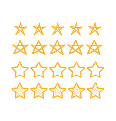 Five Star Hand Drawn Review Yellow Five Star