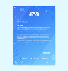 Back To School Social Media Letterhead Template