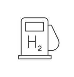 Hydrogen Pump Line Outline Icon