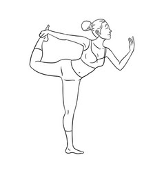 Yoga Isolated Coloring Page For Kids