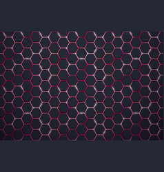 Abstract Black Hexagon Tiles Pattern Horizontal