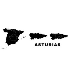 Asturias Map Autonomous Community In Spain