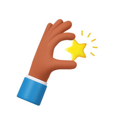 3d Hand Hold Star Icon