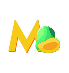 Alphabet Fruits Mango Clip Art