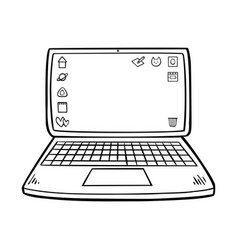 Coloring Book For Kids Laptop Computer