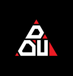 Dou Triangle Letter Logo Design With Triangle