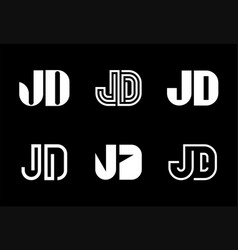 Set Of Letter Jd Logos