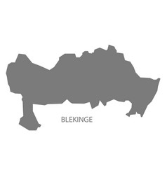 Blekinge Sweden Map Grey