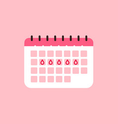 Cute Element Calendar Planner For Menstrual