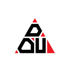 Dou Triangle Letter Logo Design With Triangle