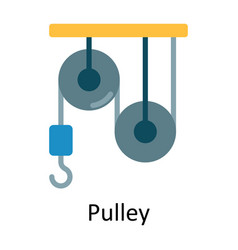 Pulley Flat Icon Design Educ