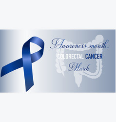 Blue Ribbon As A Symbol Of Colorectal Cancer