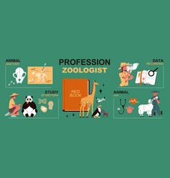 Profession Zoologist Infographics Layout