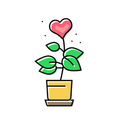 Plant Heart Grow Color Icon