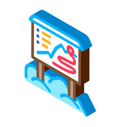 Ski Resort Direction Map Isometric Icon