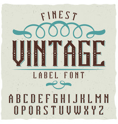 Vintage Label Font Good To Use In Any Classic