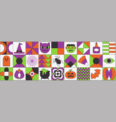 Halloween Geometric Holiday Background Memphis