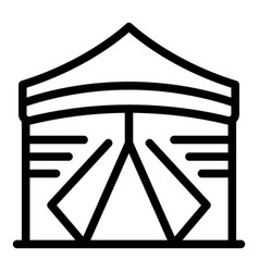 Lodge Tent Icon Outline Luxury Glamping