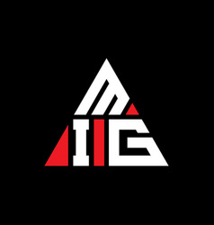 Mig Triangle Letter Logo Design With Triangle