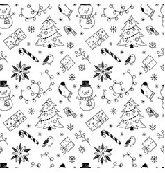 Seamless Christmas Pattern With Gifts Toys