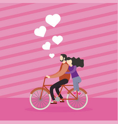 Couple In Bicycle