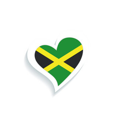 Isolated Heart Shape With The Flag Of Jamaica