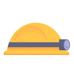 Light Helmet Icon Cartoon Mining Industry