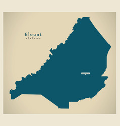 Modern Map - Blount Alabama County Usa