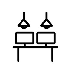 Workplace Icon Isolated Contour Symbol