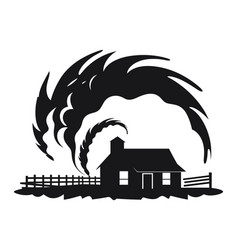 Black And White Silhouette Of A House With A